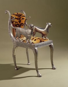 アームチェア、インド、19世紀（シルバー） 作： Indian School
